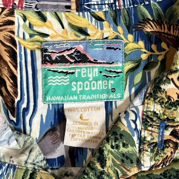 Reyn Spooner Large Classic Short Sleeve Button Front Hawaii Shirt Tiki Bowling - Picture 6 of 11